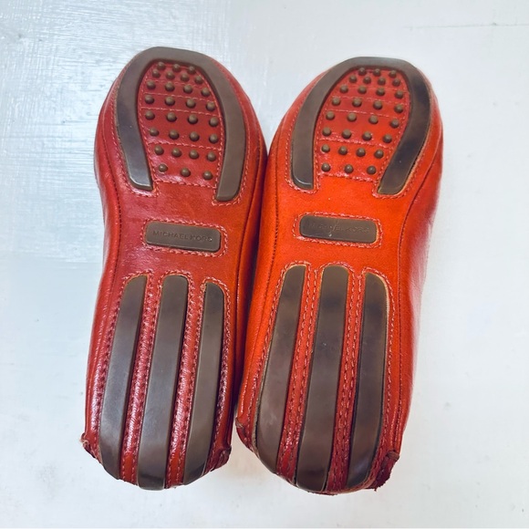 michael michael kors driver women’s leather flats light red Size 7M - Picture 4 of 12